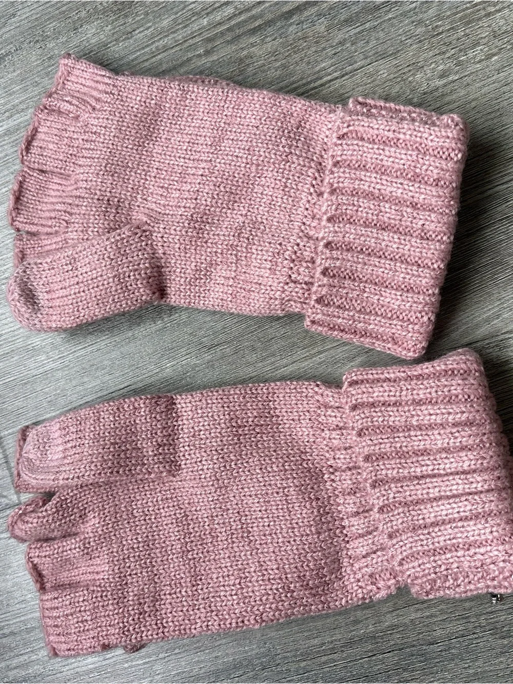 Victoria's Secret Pink Knit Convertible Fingerless Gloves with Embellishment